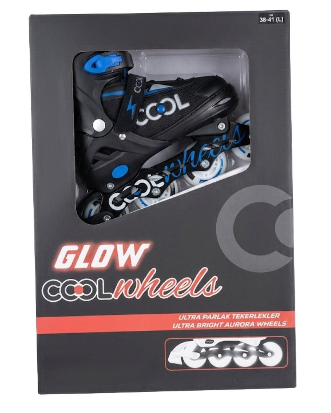 Paten, Furkan Toys, Cool Wheels Glow Axion Paten Mavi/L 38-41 FR38354