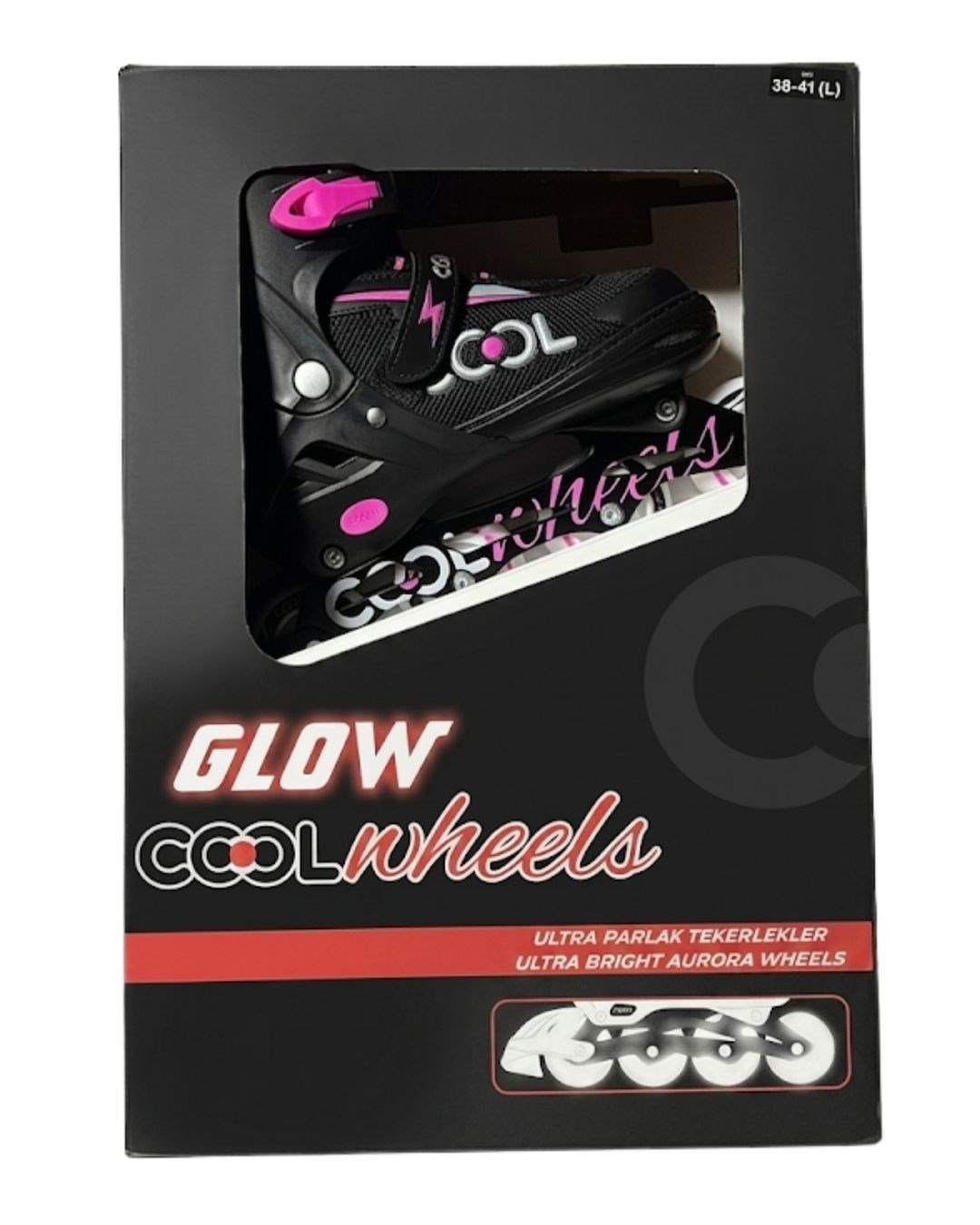 Paten, Furkan Toys, Cool Wheels Glow Axion Paten Pembe/L 38-41 FR37883