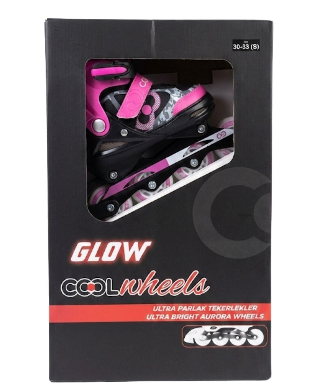 Paten, Furkan Toys, Cool Wheels Glow Pixel Paten Pembe/S 30-33 FR38200