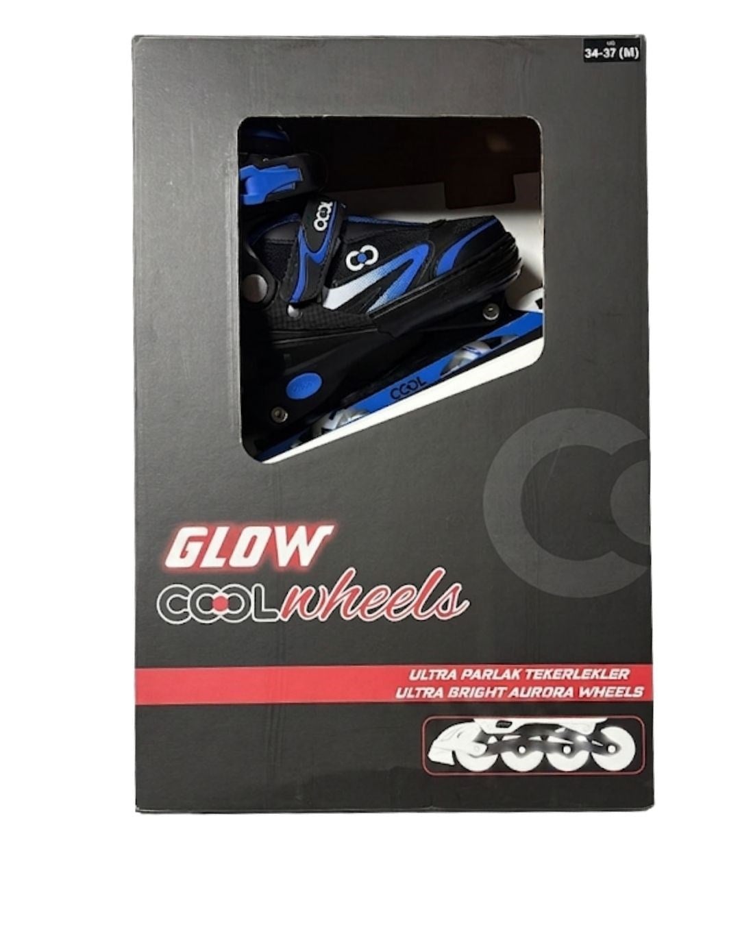 Paten, Furkan Toys, Cool Wheels Glow Style Paten Mavi/M 34-37 FR38279