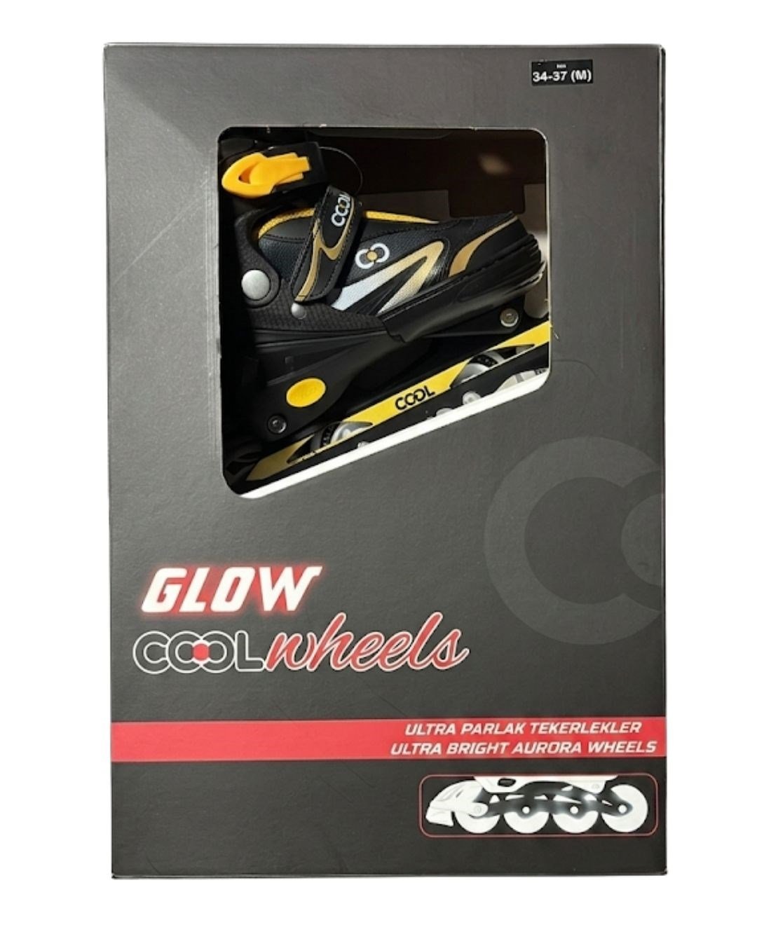 Paten, Furkan Toys, Cool Wheels Glow Style Paten Sarı/M 34-37 FR38286
