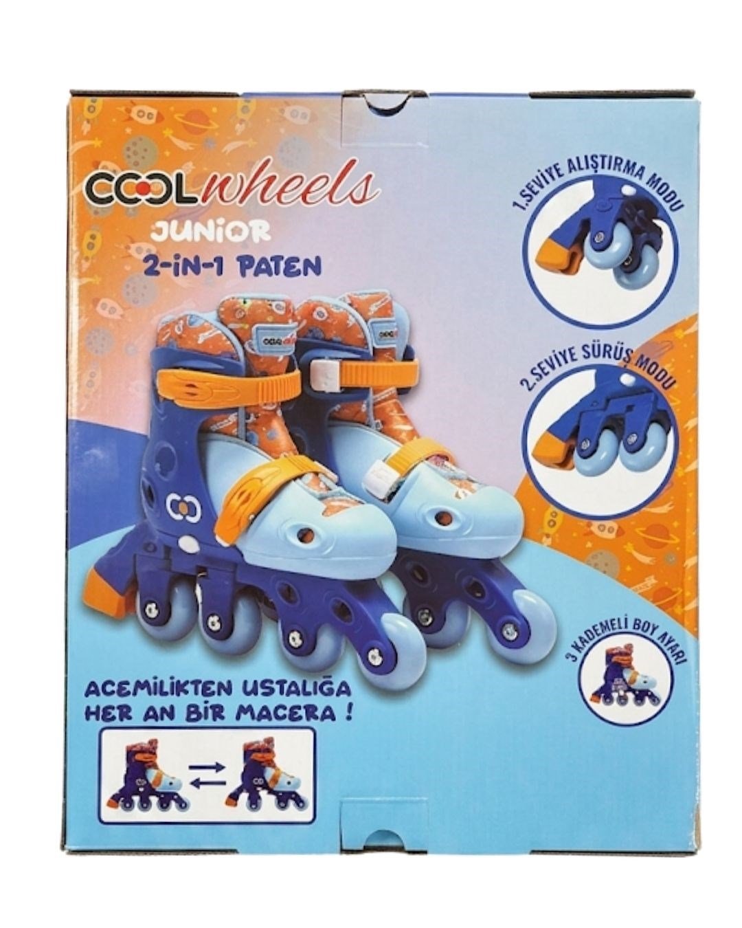 Paten, Furkan Toys, Cool Wheels Junior 2 in 1 Paten Mavi/S 31-34 FR38842 S