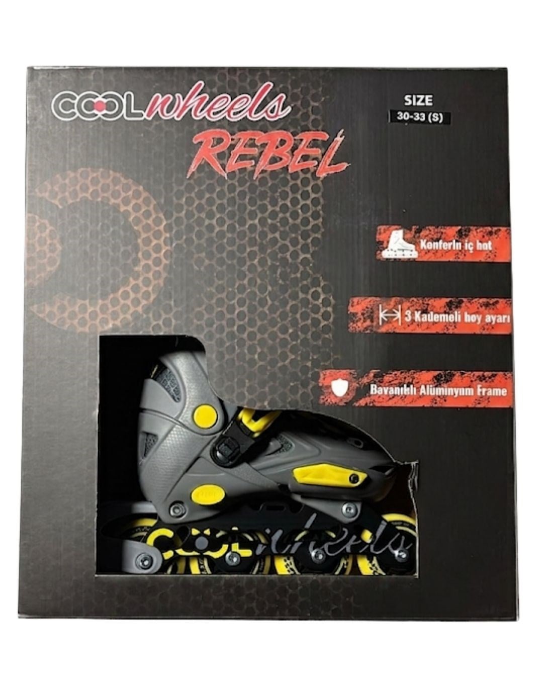 Paten, Furkan Toys, Cool Wheels Rebel Paten Gri/S 30-33 FR38606