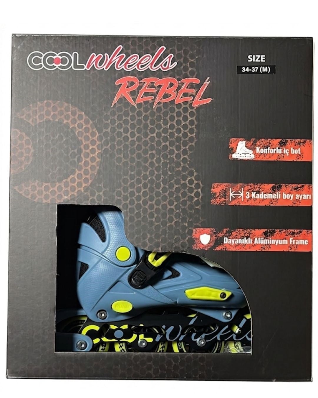 Paten, Furkan Toys, Cool Wheels Rebel Paten Mavi/M 34-37 FR38682