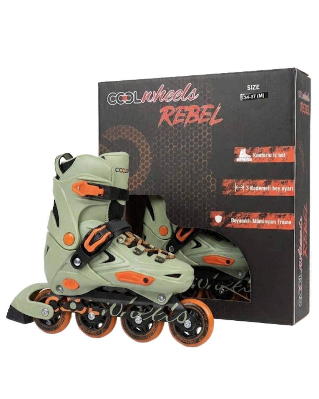 Paten, Furkan Toys, Cool Wheels Rebel Paten Yeşil/M 34-37 FR38561