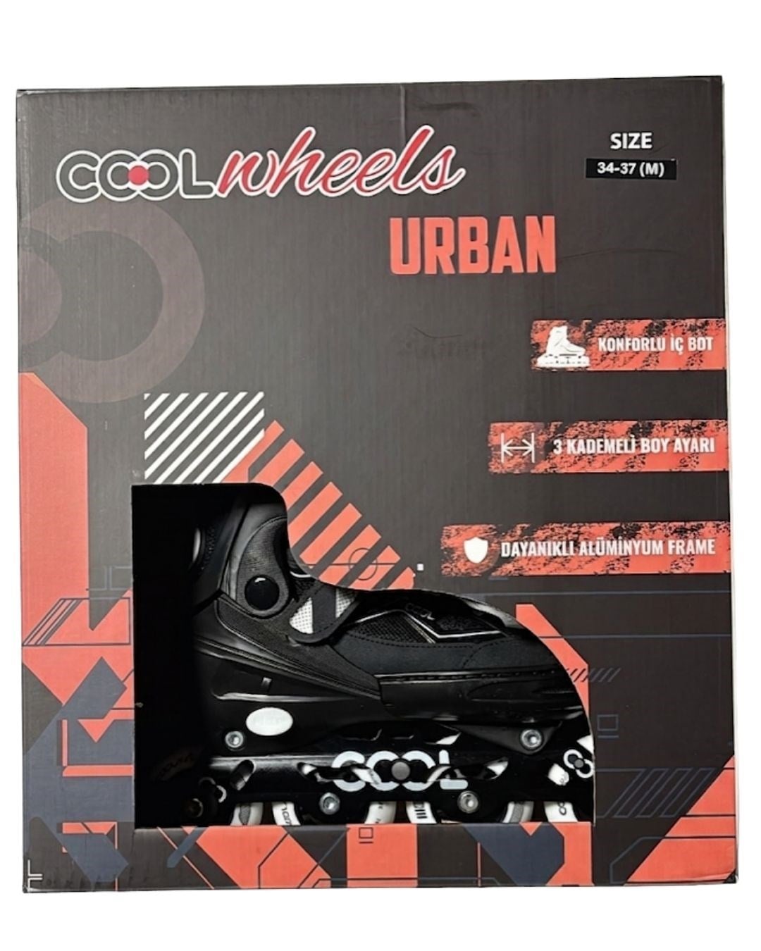 Paten, Furkan Toys, Cool Wheels Urban Paten Siyah/M 34-37 FR38798