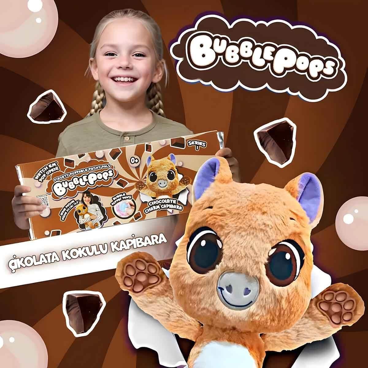 Peluş Hayvanlar, Sunman, Bubble Pops Kokulu Peluş S1 S00012004 Çikolata Kokulu Kapibara
