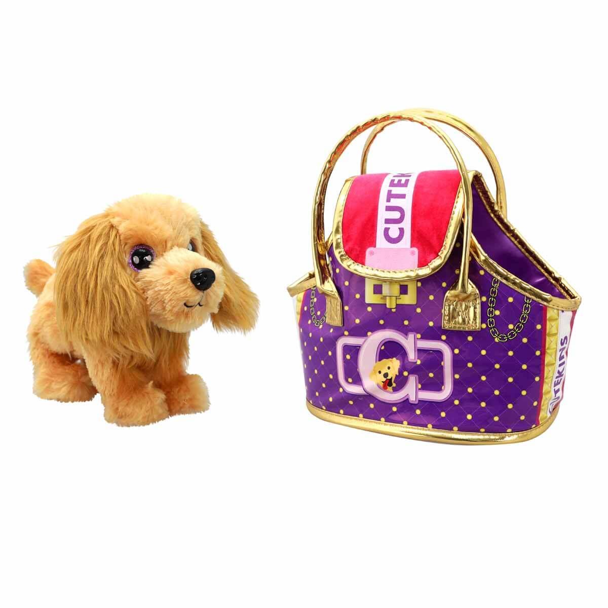 Peluş Hayvanlar, Sunman, Cutekins Taşıma Çantalı Peluş Köpek