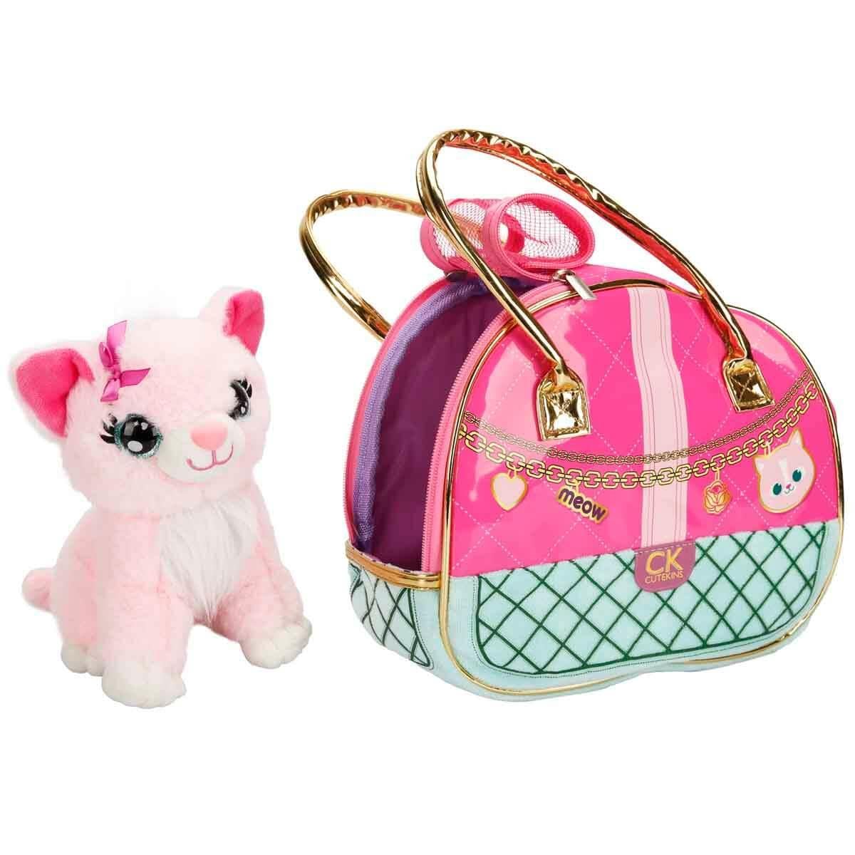 Peluş Hayvanlar, Sunman, Cutekins Taşıma Çantalı Peluş Kedi