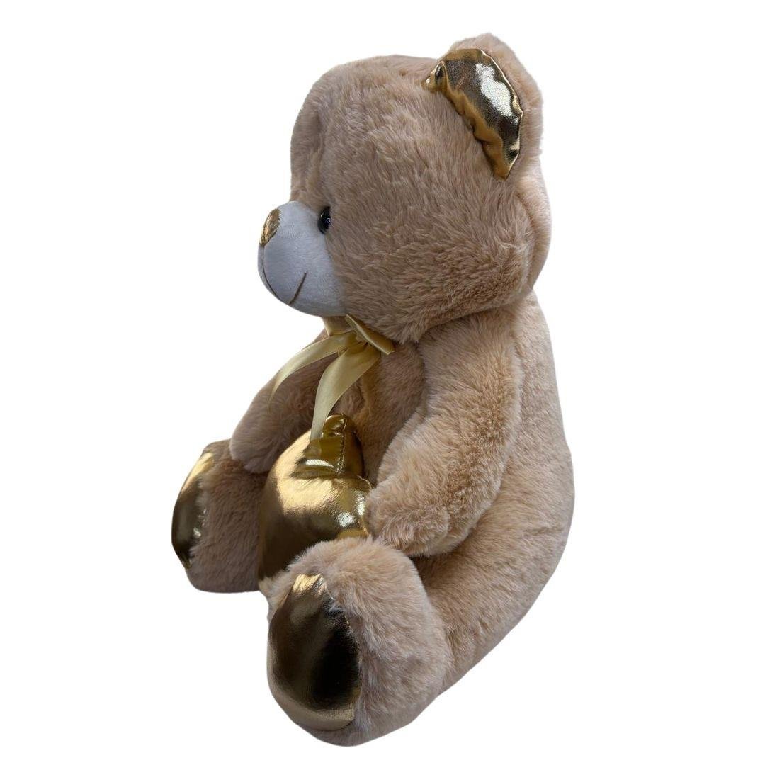 Peluş Hayvanlar, Halley, Halley Peluş Parlak Kalpli Ayı 40 cm 25019 Kahverengi