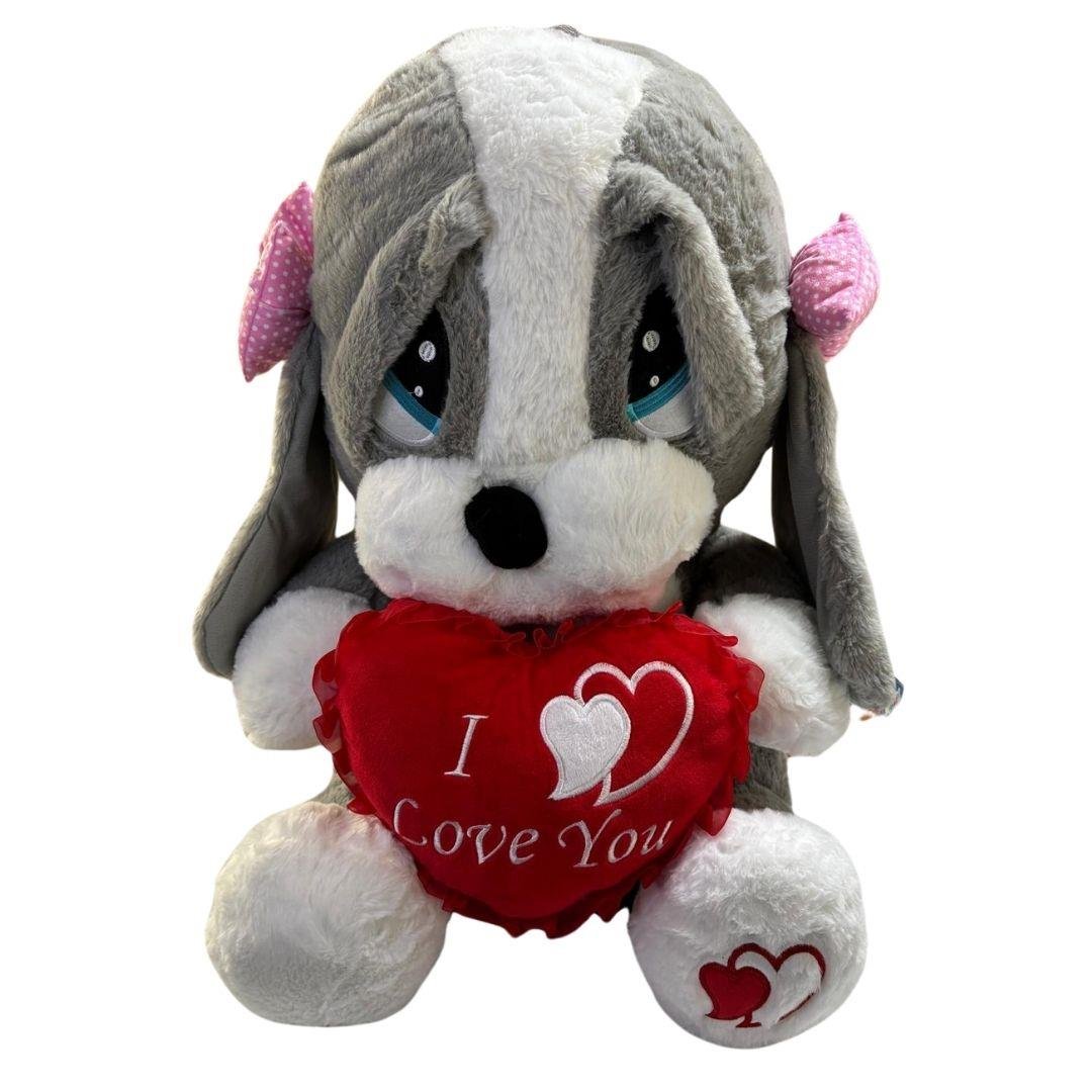 Peluş Hayvanlar, Halley, Halley Peluş Üzgün Köpek 60 cm 22100 Gri
