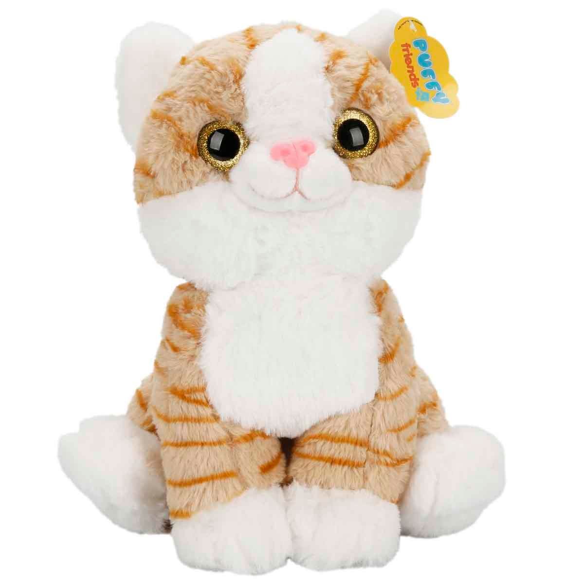 Peluş Hayvanlar, Sunman, Peluş Kedi Bıyıksız 30 cm 47743 Krem