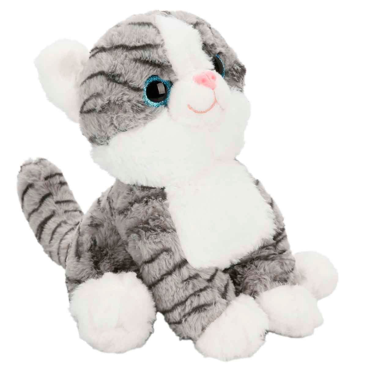 Peluş Hayvanlar, Sunman, Peluş Kedi Bıyıksız 30 cm 47743 Gri
