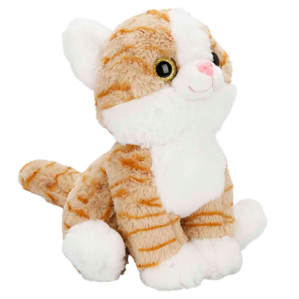 Peluş Hayvanlar, Sunman, Peluş Kedi Bıyıksız 30 cm 47743 Krem