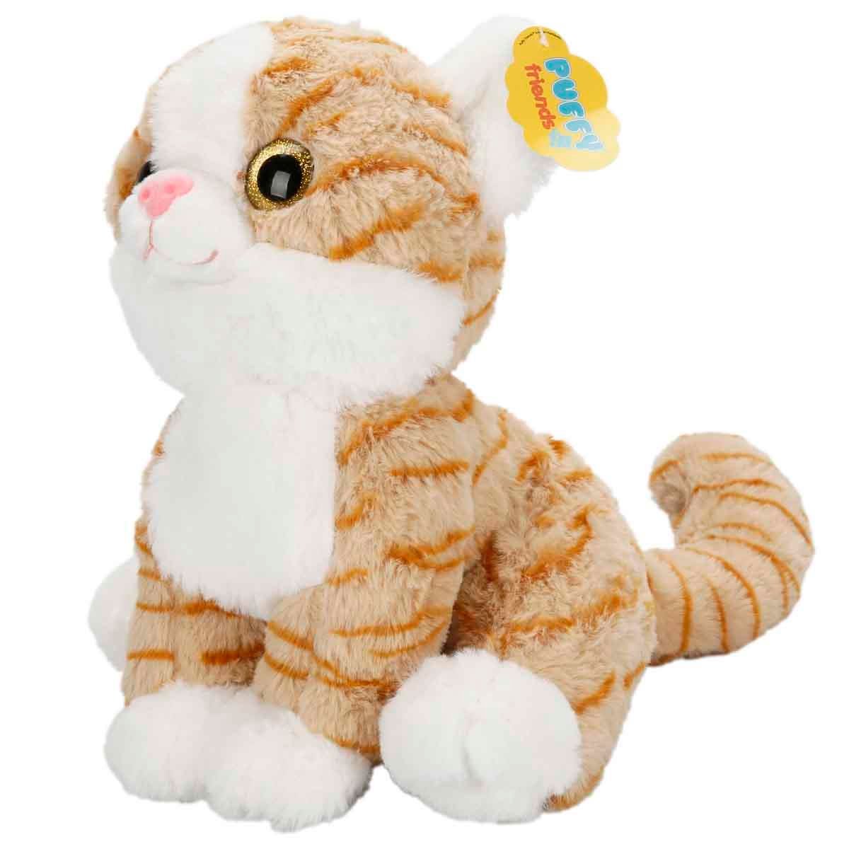 Peluş Hayvanlar, Sunman, Peluş Kedi Bıyıksız 30 cm 47743 Krem