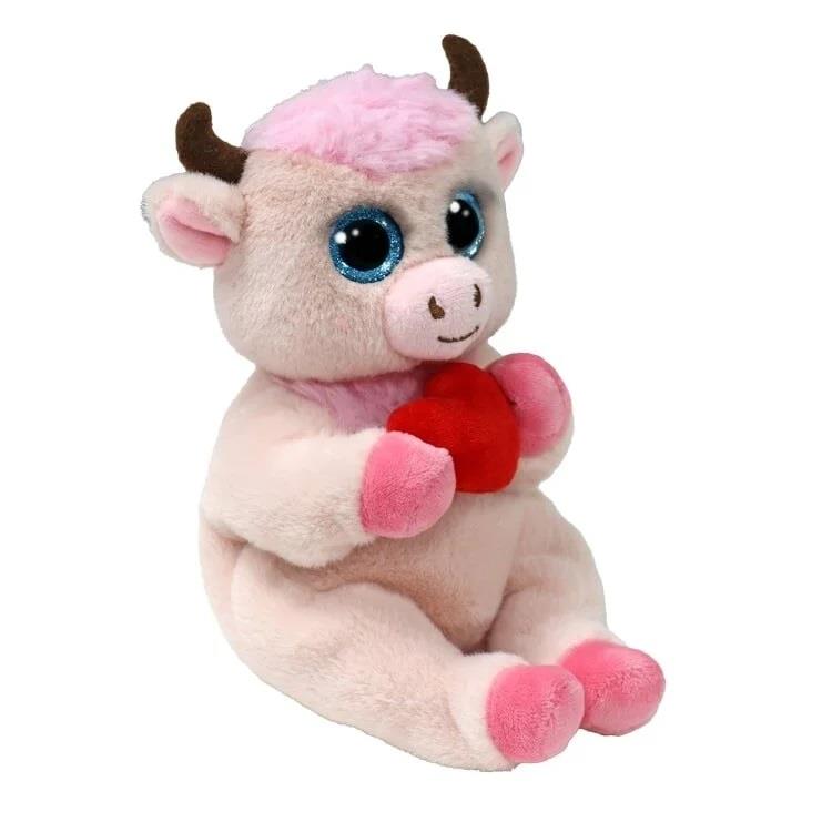 Peluş Hayvanlar, TY, TY Beanie Bellies Sprinkles Kalpli İnek 20 Cm
