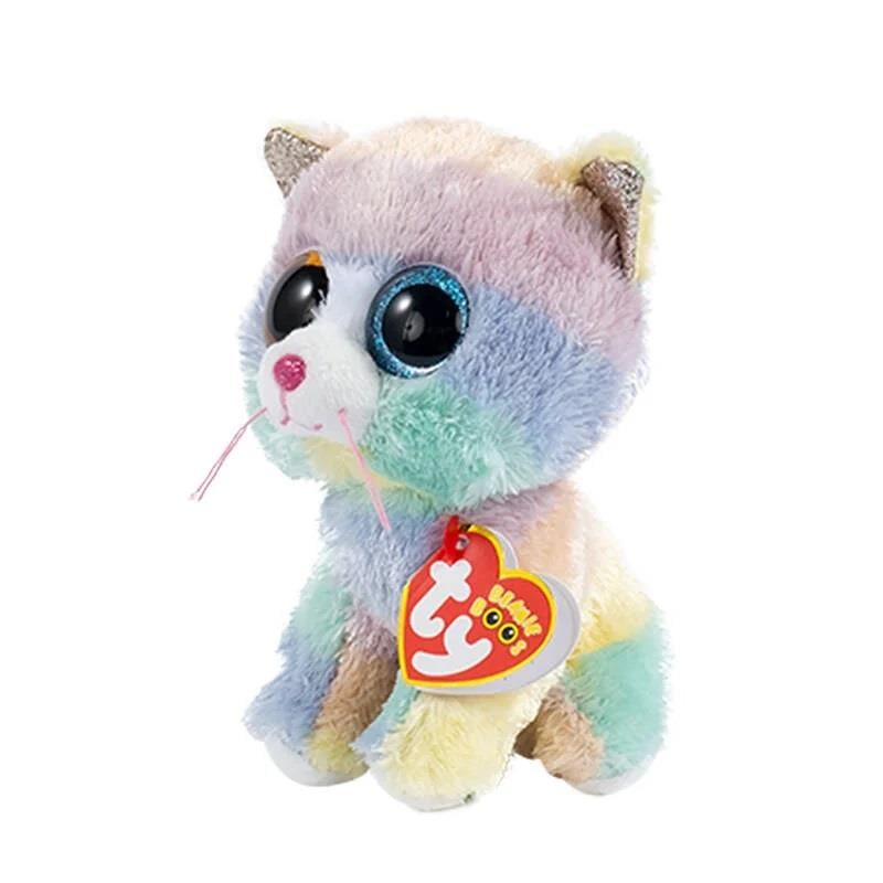 Peluş Hayvanlar, TY, Ty Beanie Boo Heather Tek Boynuzlu Kedi 15 cm