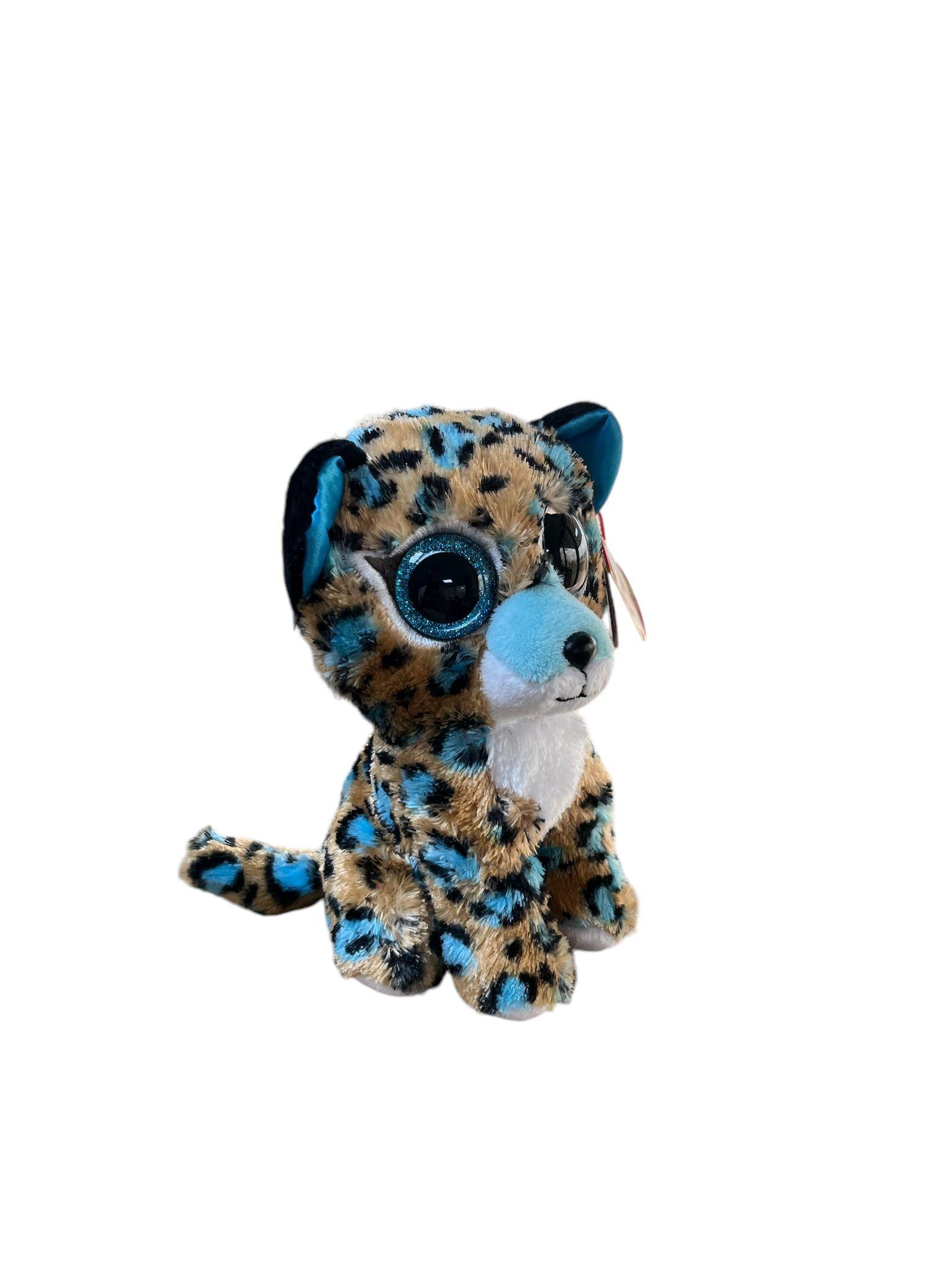 Peluş Hayvanlar, TY, TY Beanie Boos Cobalt Leopar Mavi Benekli 15 Cm