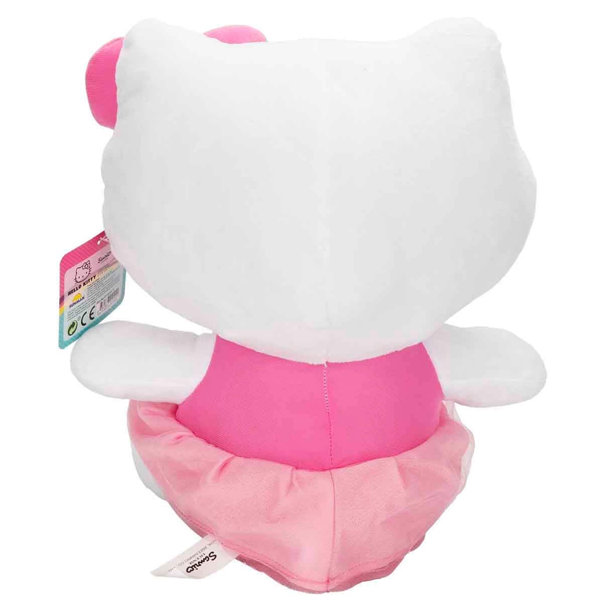 Peluş Karakterler, Sunman, Hello Kitty Fiyonklu Peluş 36 cm  Pembe