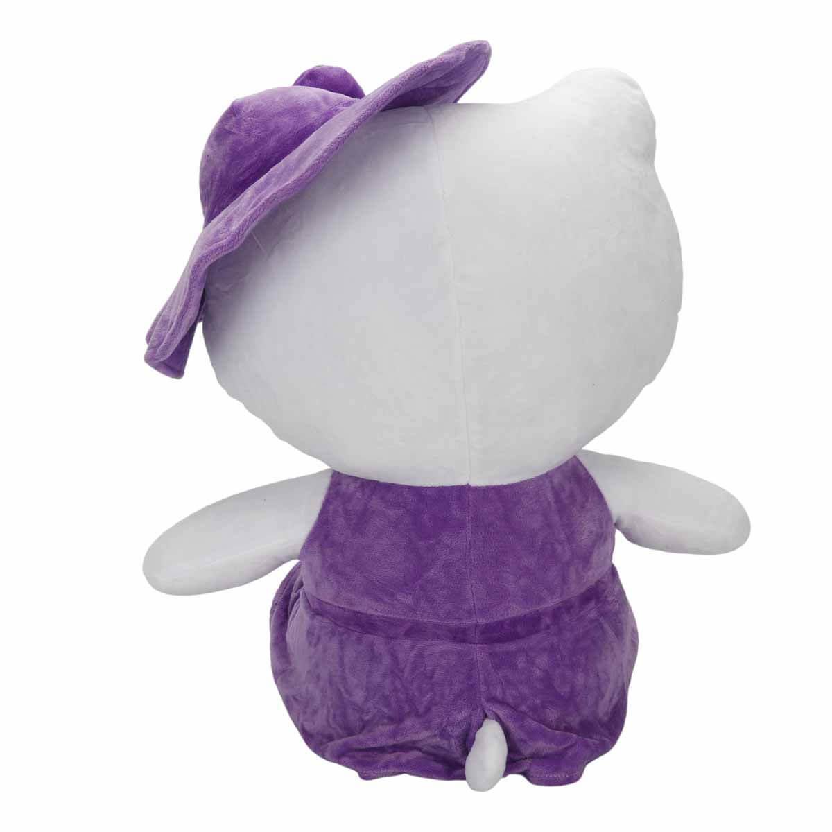Peluş Karakterler, Sunman, Hello Kitty Şapkalı Peluş 50 cm Mor