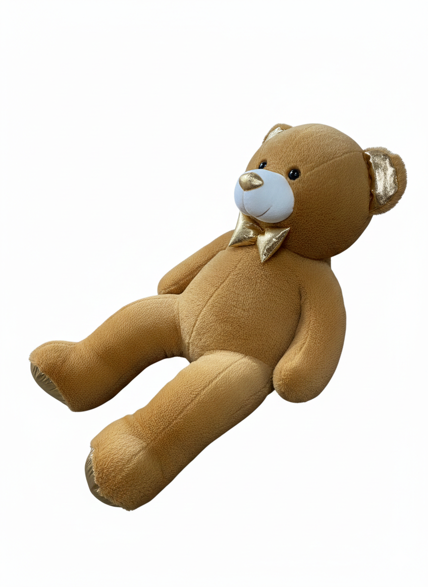 Peluşlar, Sunman, Parlak Papyonlu Peluş Ayı 100 cm 27105 Kahverengi