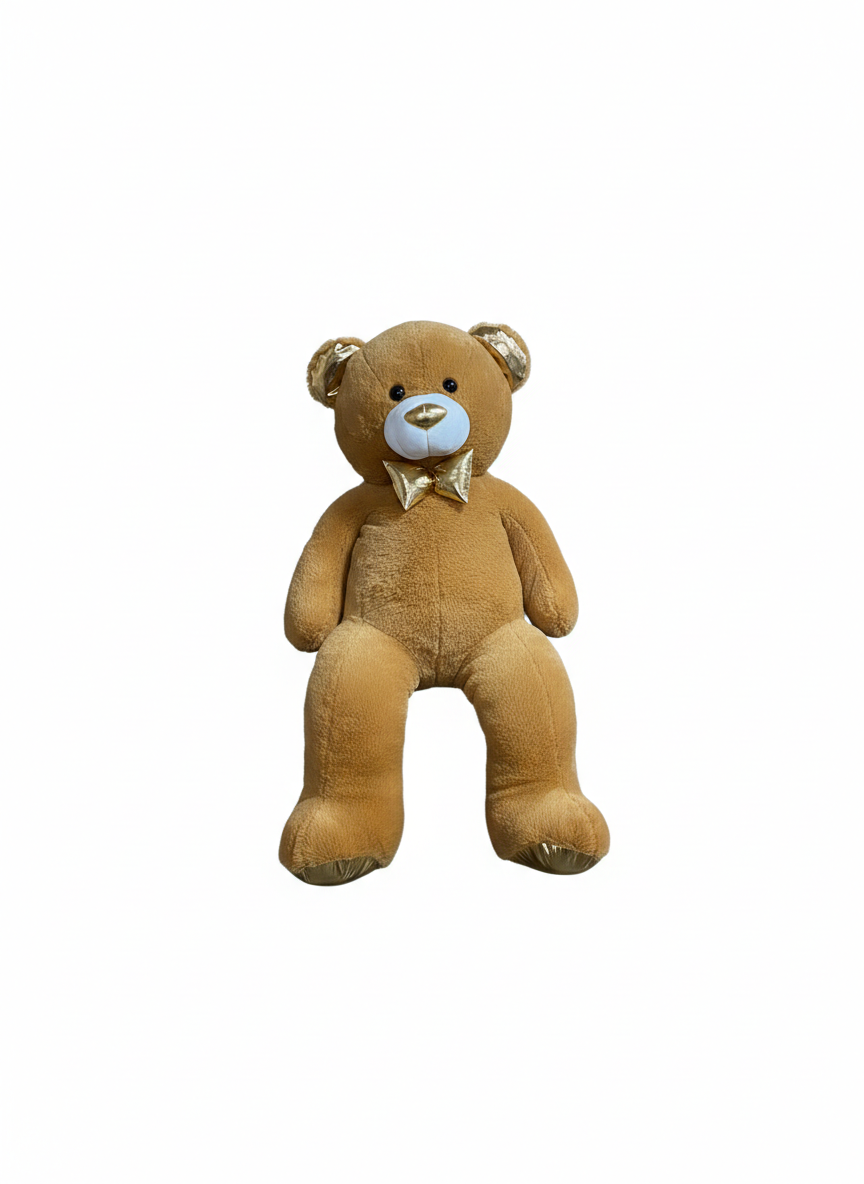 Peluşlar, Sunman, Parlak Papyonlu Peluş Ayı 100 cm 27105 Kahverengi