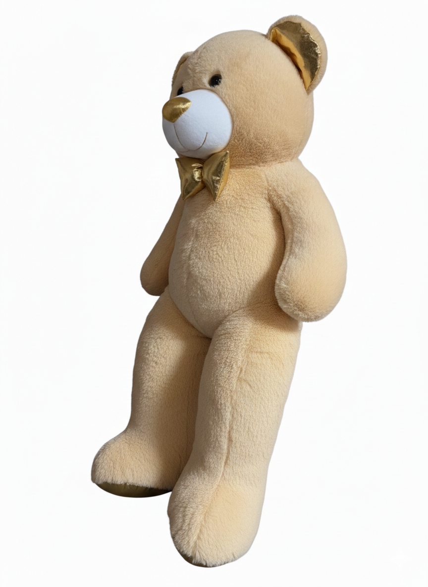 Peluşlar, Sunman, Parlak Papyonlu Peluş Ayı 100 cm 27105 Kahverengi