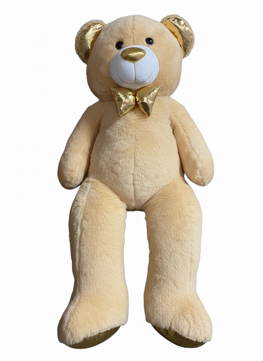 Peluşlar, Sunman, Parlak Papyonlu Peluş Ayı 100 cm 27105 Kahverengi