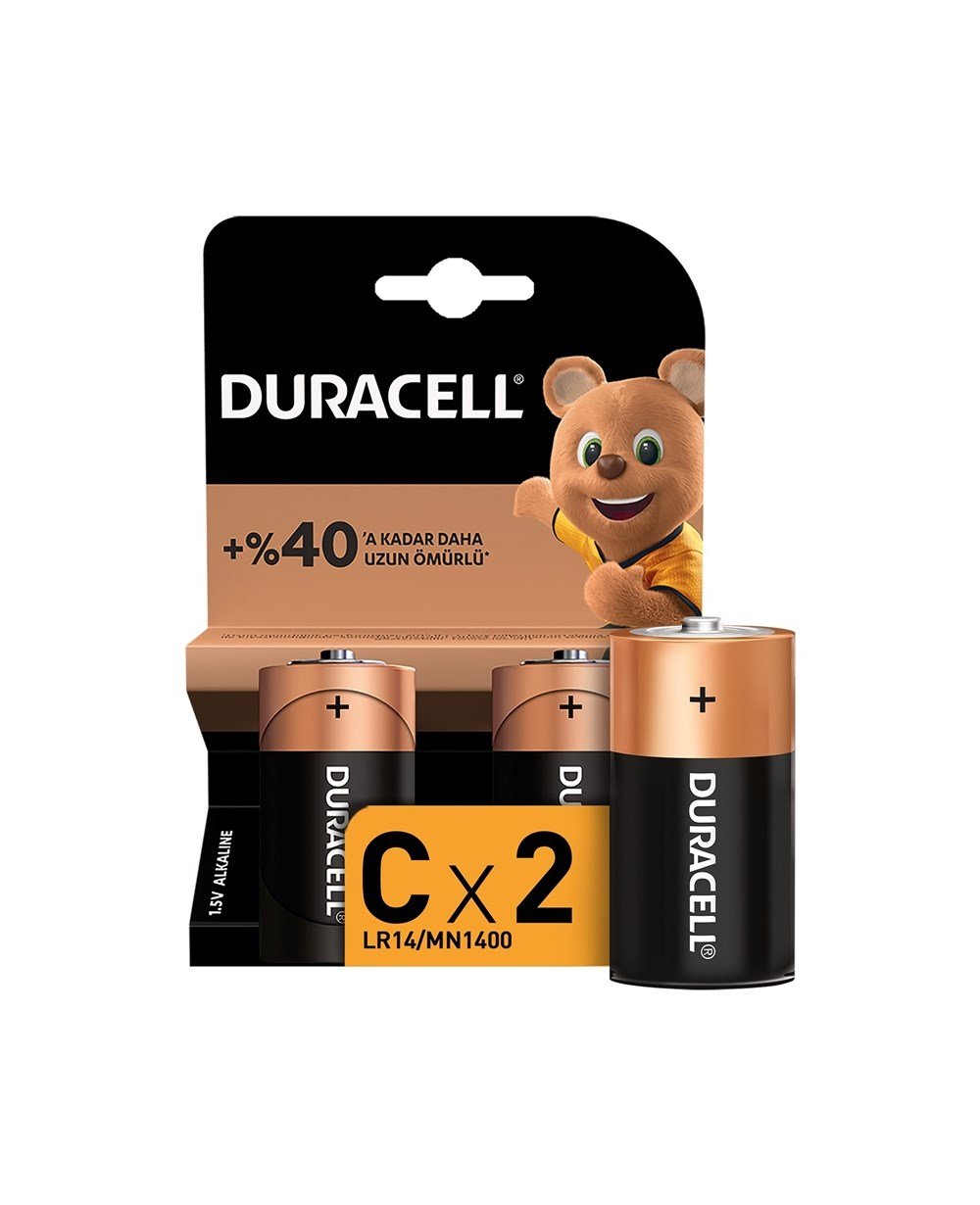 Pil, Duracell, Duracell Alkalin C Piller 2'li Paket LR14/MN1400