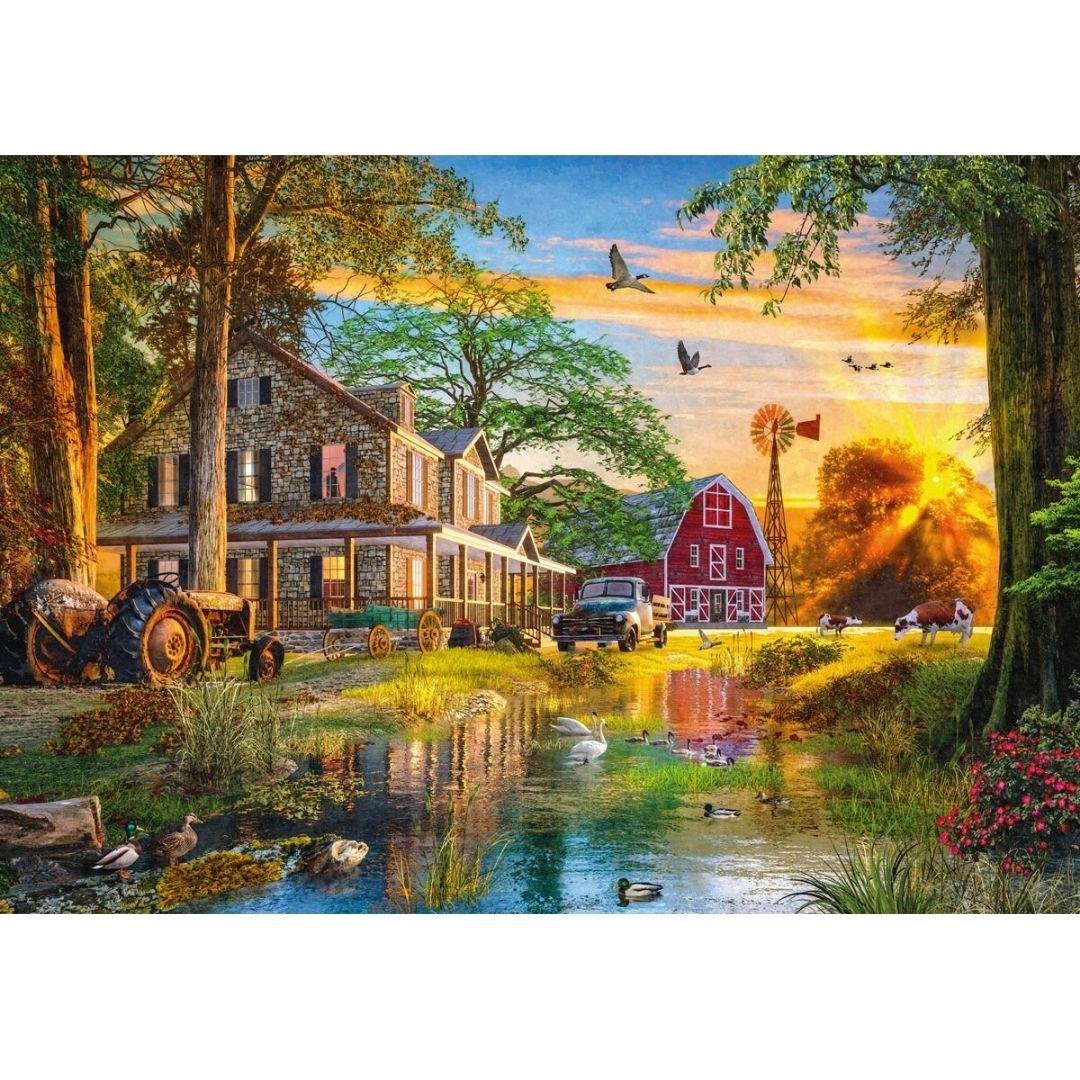 Puzzle ve Yapboz, KS GAMES, Sunset At The Farm House Puzzle 4000 Parça 23505
