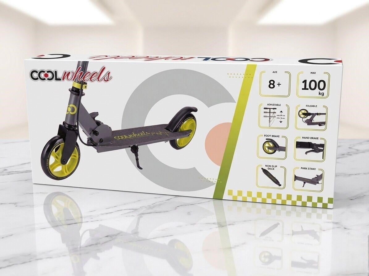 Scooter ve Kaykay, Furkan Toys, Cool Wheels 8+ Frenli Scooter Yeşil FR38552