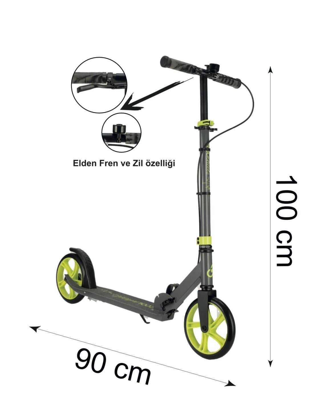 Scooter ve Kaykay, Furkan Toys, Cool Wheels Katlanabilir Scooter 12+ Frenli Neon FR38491