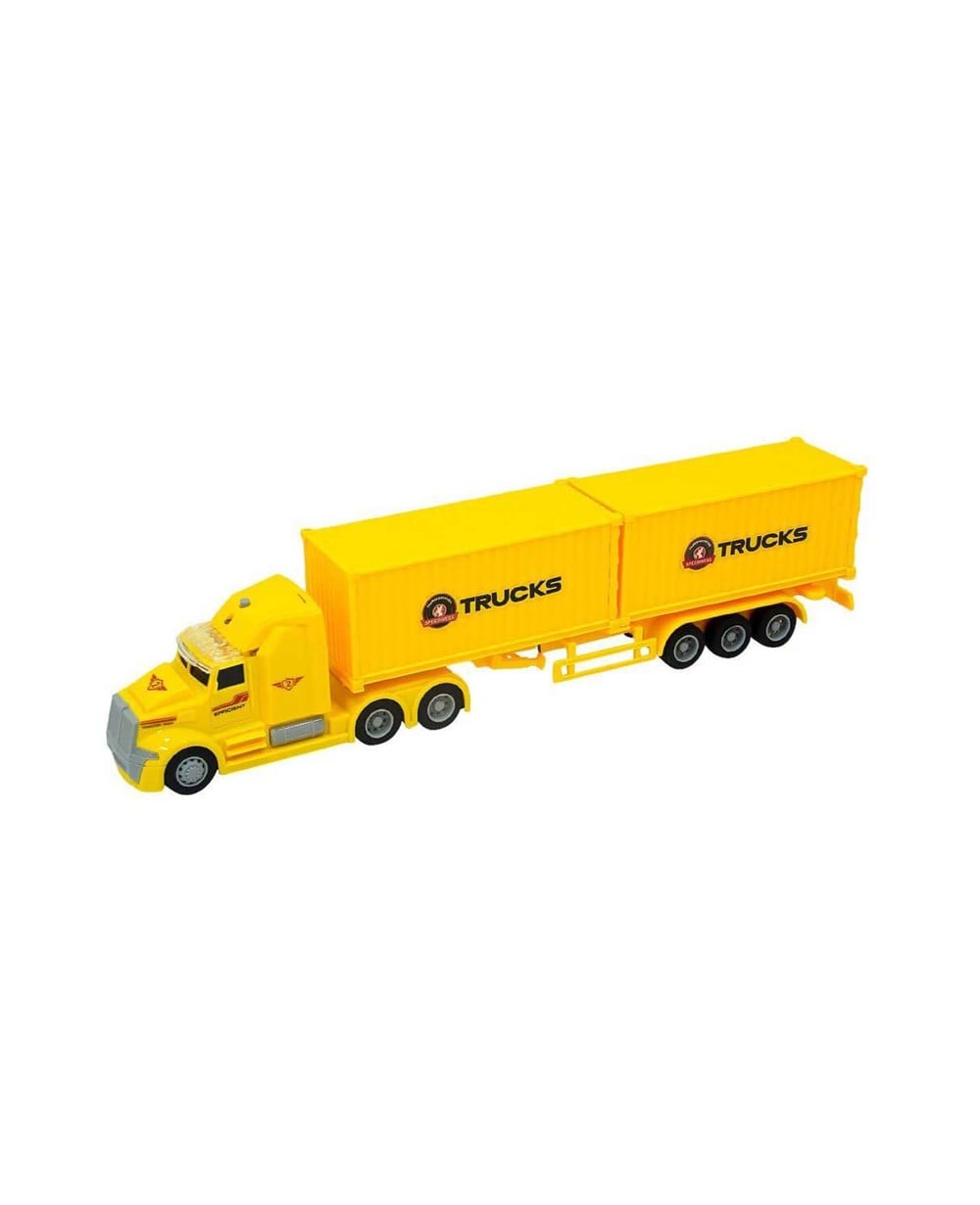 Sesli Işıklı Araçlar, Sunman, 1:50 Maxx Wheels Sesli ve Işıklı Tır Konteyner 23174 Sarı