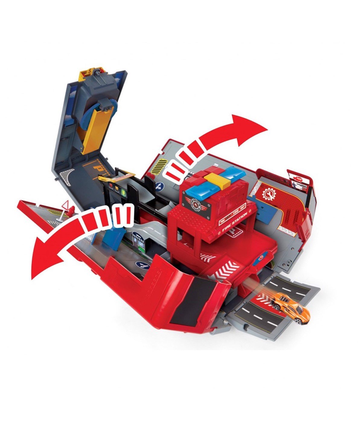 Sesli Işıklı Araçlar, DICKIE TOYS, Dickie Toys Folding Fire Truck Playset 20 371 9005