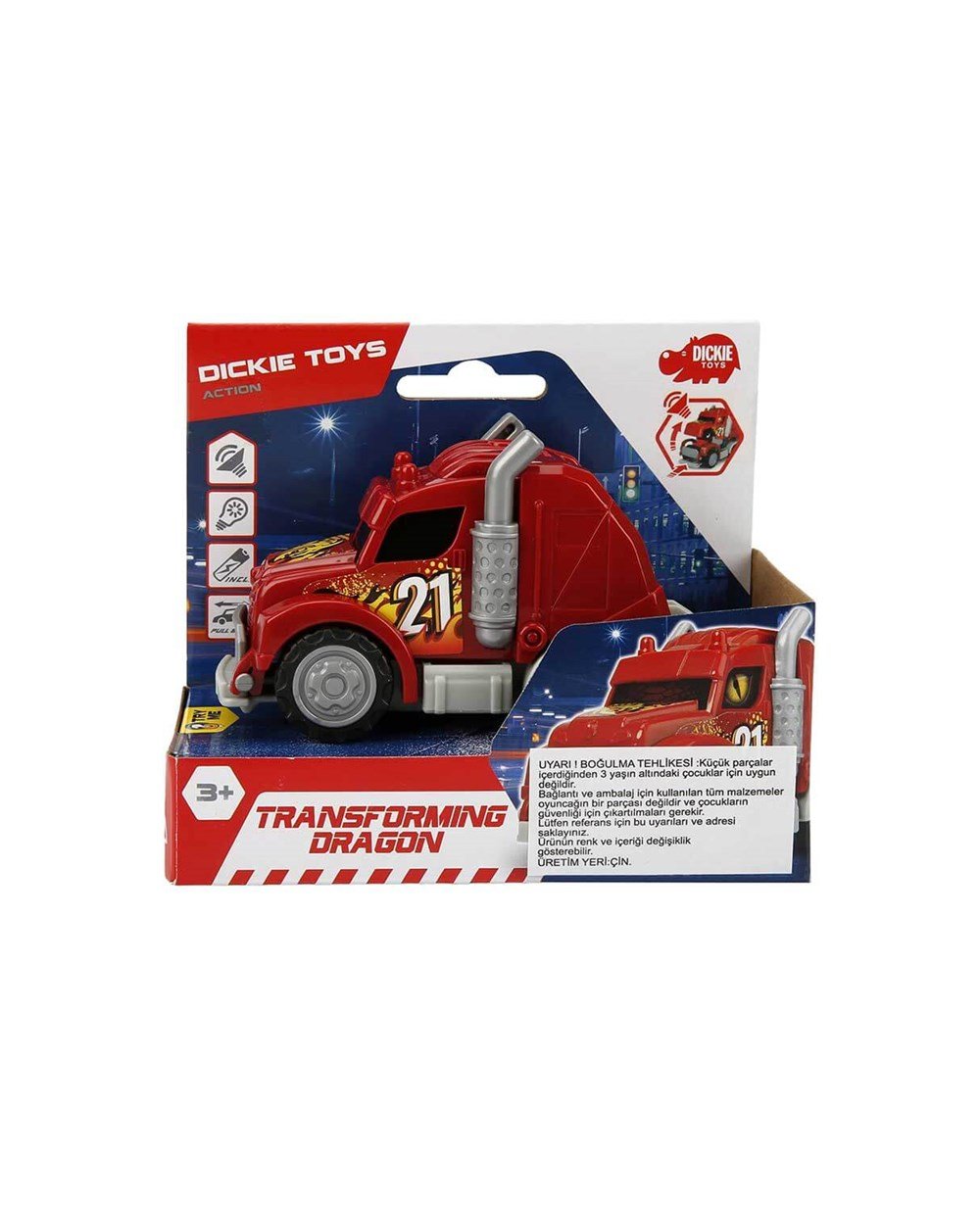 Sesli Işıklı Araçlar, DICKIE TOYS, Dickie Toys Transforming Dragon 20 334 1033 71836 Kırmızı