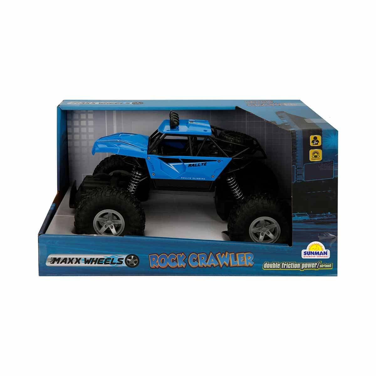 Sesli Işıklı Araçlar, Sunman, Maxx Wheels 4x4 Jeep 25 cm 25581 Mavi