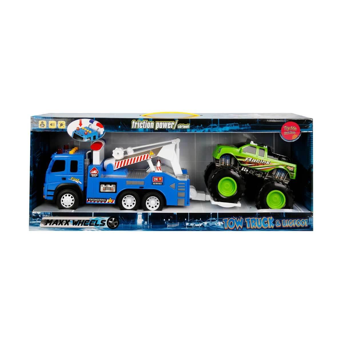Sesli Işıklı Araçlar, Sunman, Maxx Wheels Sesli ve Işıklı Çekici Araç Seti