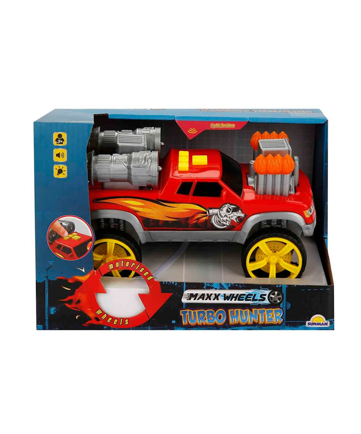 Sesli Işıklı Araçlar, Sunman, Maxx Wheels Sesli ve Işıklı Motorize Kamyonet 29503 Kırmızı