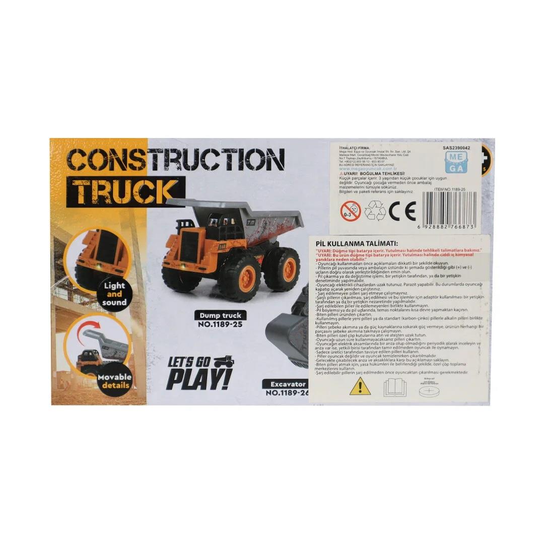Sesli Işıklı Araçlar, MEGA OYUNCAK, Sesli Işıklı Pilli Eğlenceli İnşaat Taşıyıcı