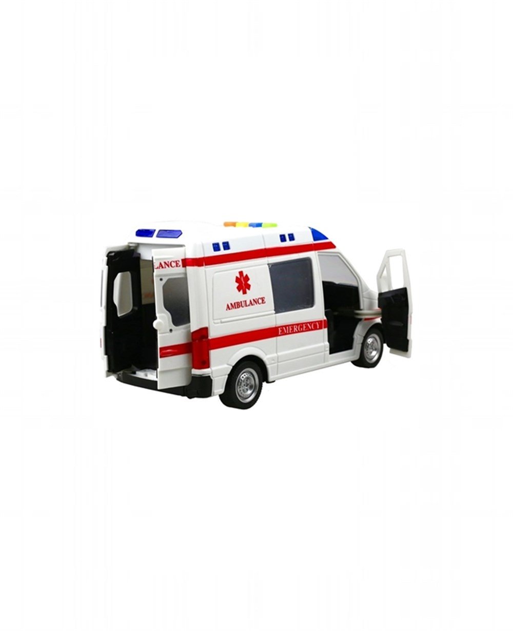 Sesli Işıklı Araçlar, Merkez Oyuncak, Sesli Işıklı Sürtmeli 1:16 112 Araçları 18638 Ambulans