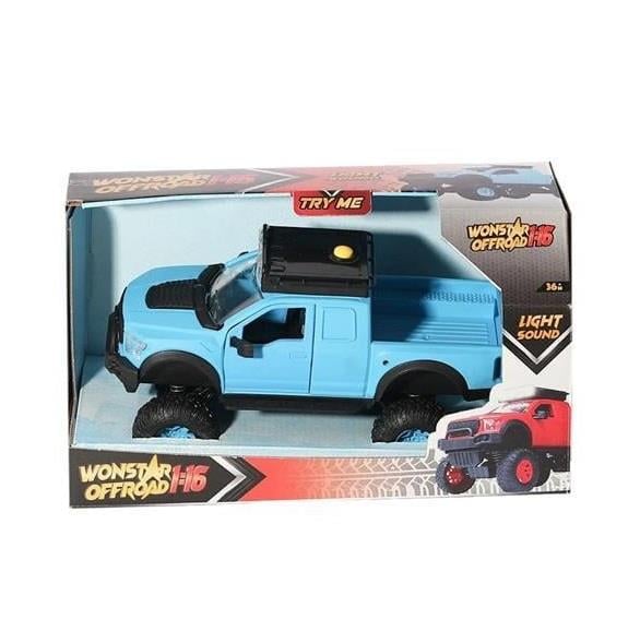 Sesli Işıklı Araçlar, ZUZU TOYS, Zuzu Toys Wonstar Offroad Sesli ve Işıklı 1:16 40165 Mavi