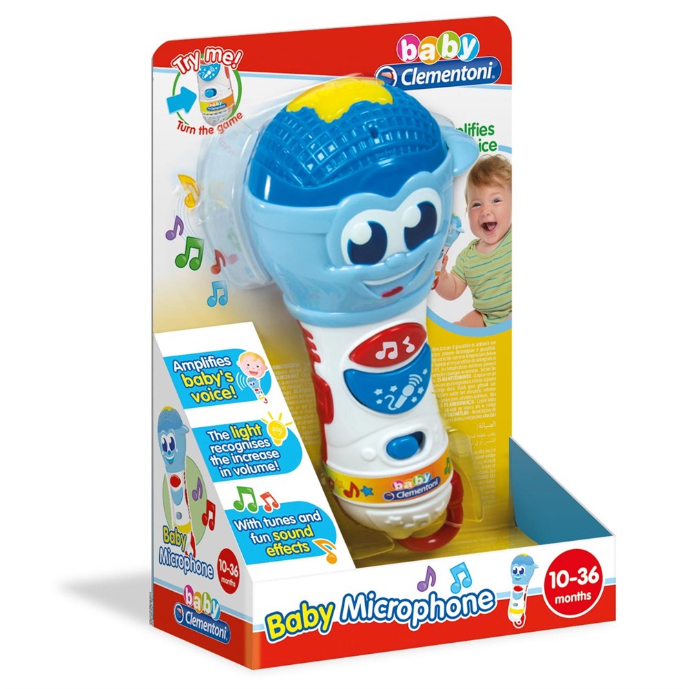 Sesli Işıklı Oyuncaklar, Baby Clementoni, Baby Clementoni Eğlenceli Mikrofon 17181