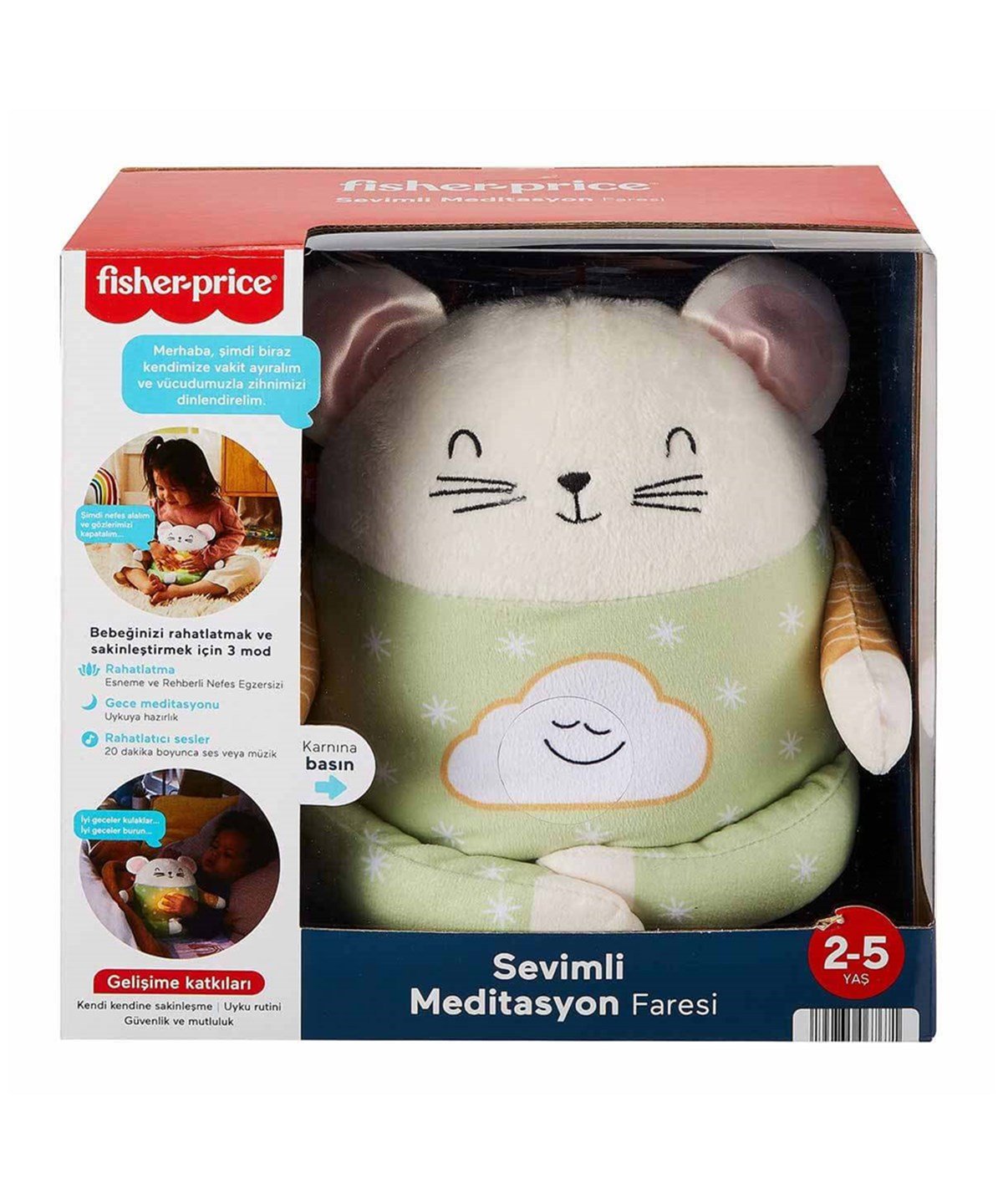 Sesli Işıklı Oyuncaklar, Fisher Price, Fisher Price Sevimli Meditasyon Faresi HHH49