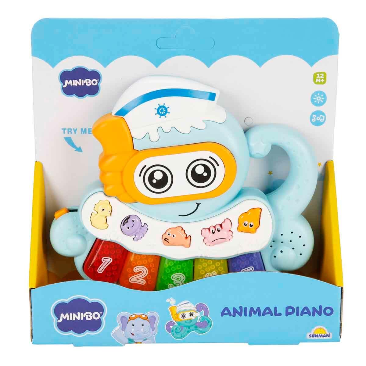 Sesli Işıklı Oyuncaklar, Sunman, Minibo Sesli ve Işıklı Piyanolu Ahtapot 52105 Mavi