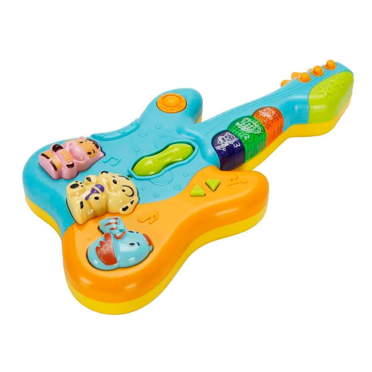 Sesli Işıklı Oyuncaklar, Sunman, Minibo Sesli ve Işıklı Hayvan Figürlü Gitar 52112 Mavi