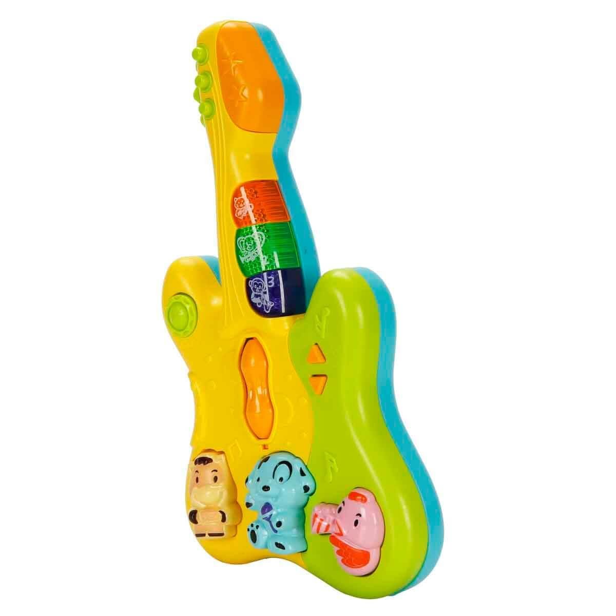 Sesli Işıklı Oyuncaklar, Sunman, Minibo Sesli ve Işıklı Hayvan Figürlü Gitar 52112 Sarı