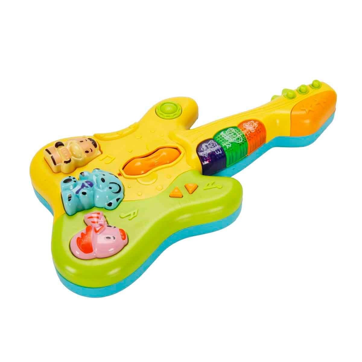 Sesli Işıklı Oyuncaklar, Sunman, Minibo Sesli ve Işıklı Hayvan Figürlü Gitar 52112 Sarı