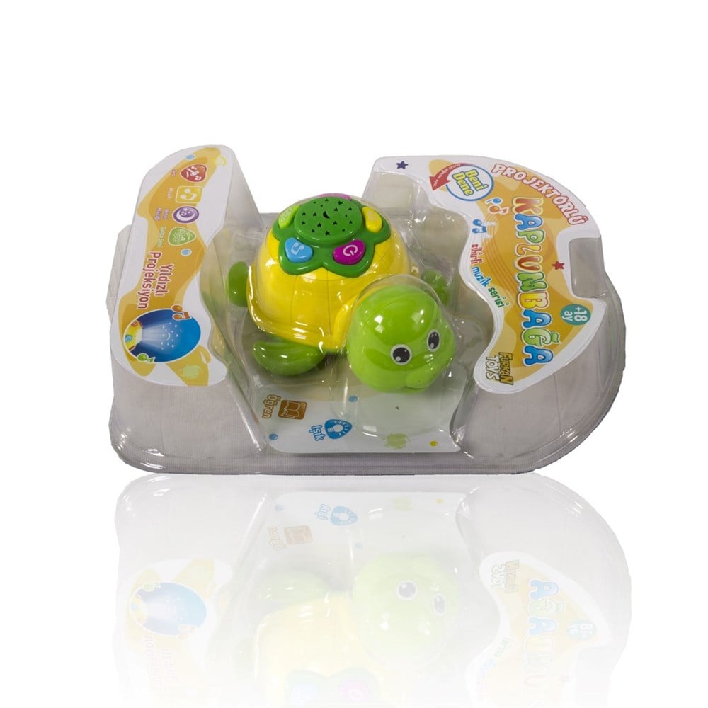 Sesli Işıklı Oyuncaklar, Furkan Toys, Sesli Işıklı Eğlence Arkadaşlarım Projektörlü Kaplumbağa FR32062