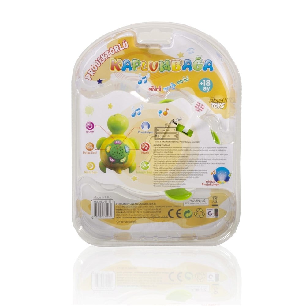 Sesli Işıklı Oyuncaklar, Furkan Toys, Sesli Işıklı Eğlence Arkadaşlarım Projektörlü Kaplumbağa FR32062
