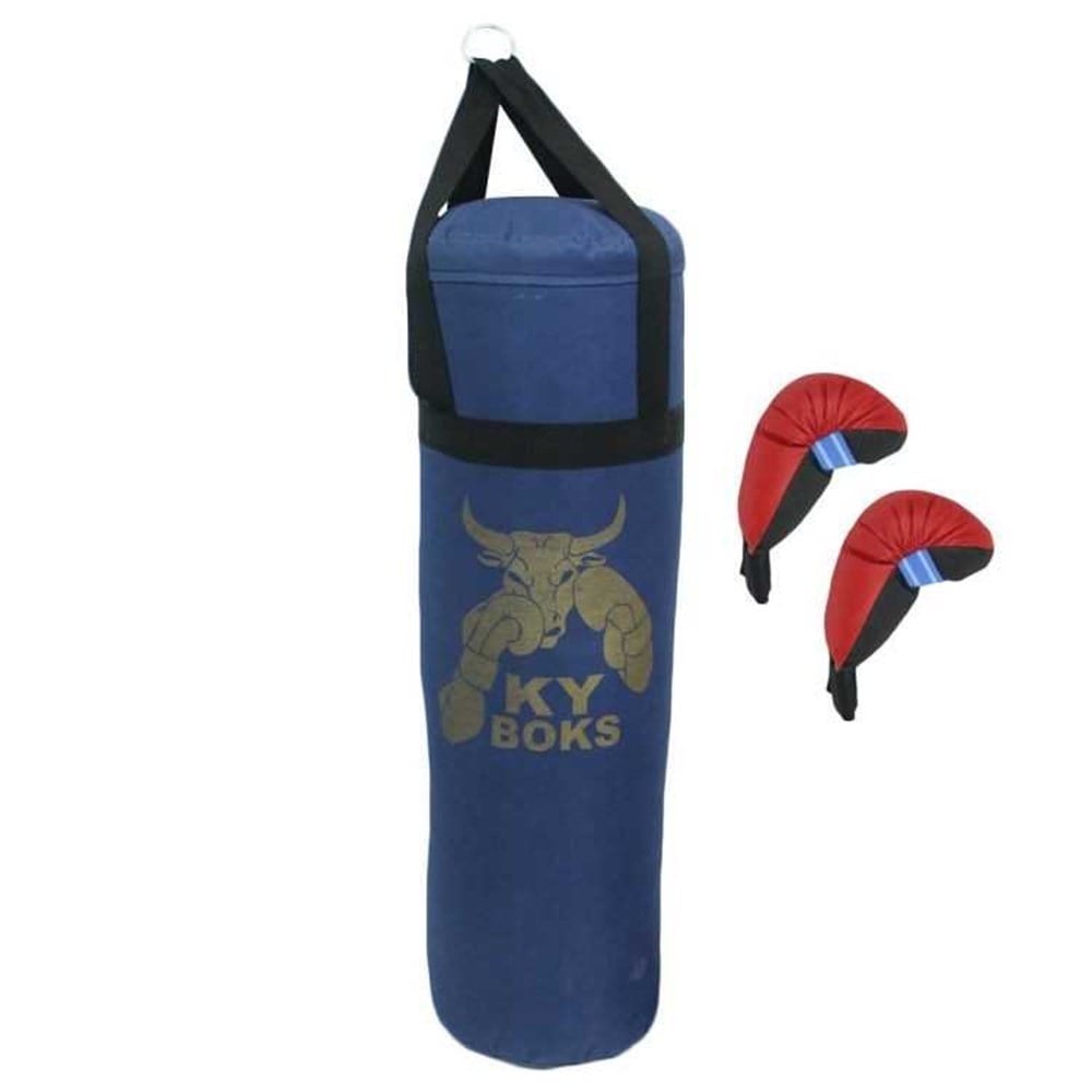Spor Oyuncakları, KY Spor, KY Spor Çocuk Boks Oyun Seti Boks Torbası ve Eldiveni Mavi